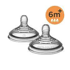 Tommee Tippee Closer To Nature Advanced Anti-Colic Θηλές Σιλικόνης Κατά Των Κολικών Ταχείας Ροής 6m+ 2 Τεμάχια ( 42122452)